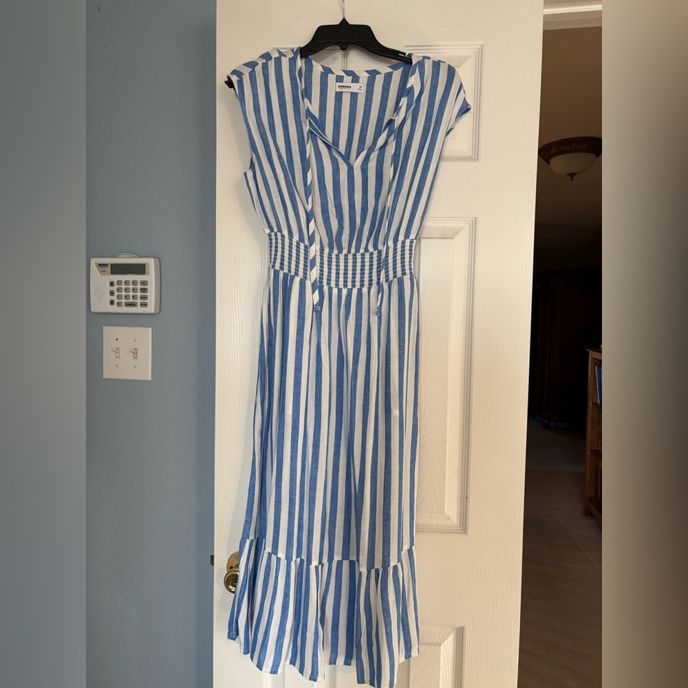 Sonoma Blue and White Striped Dress